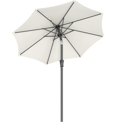 Umbrela de gradina Songmics 200 cm, inclinare dubla 30°, UPF 50+, bej