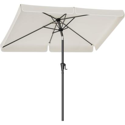 Umbrelă de grădină SONGMICS 300x200 cm, bej, UPF 50+, cu manivelă