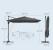 Umbrelă de grădină pendul Songmics 270x270 cm, rotire 360°, UPF 50+, gri