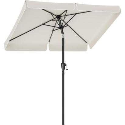 Umbrelă de grădină SONGMICS bej 200x150 cm, UPF 50+, înclinare 30°