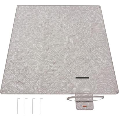 Patura picnic impermeabila SONGMICS 300x200 cm, pliabila, kaki tropical
