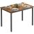 Masa de bucatarie VASAGLE pentru 4 persoane, stil industrial, maro rustic