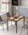 Masa de bucatarie VASAGLE pentru 4 persoane, stil industrial, maro rustic