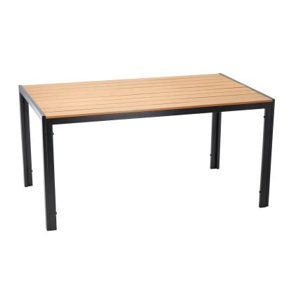 Masa de gradina dreptunghiulara cu otel si polywood, 150x90 cm