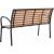 Banca de gradina maro cu cadru metalic si PVC imitatie lemn, 125 cm