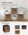 Set 6 cutii de depozitare pliabile SONGMICS, 30x30x30 cm, maro rustic