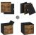 Set 6 cutii de depozitare pliabile SONGMICS, 30x30x30 cm, maro rustic
