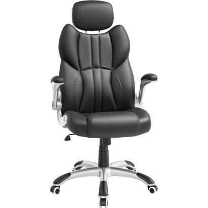 Scaun de birou ergonomic SONGMICS, cu cotiere rabatabile si tetiera