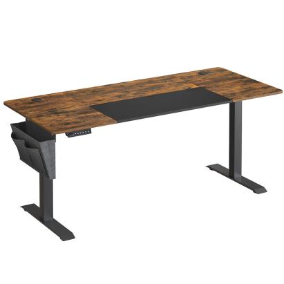 Birou reglabil electric SONGMICS 160x70 cm, maro rustic, cu memorie
