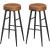 Set 2 scaune de bar VASAGLE Ekho, tapitate PU, 76 cm, maro caramel