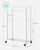 Suport haine SONGMICS cu 2 bare, raft si roti, metal, alb, 100x59x162 cm