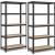 Set 2 rafturi metalice SONGMICS cu 5 polite reglabile, 875 kg, negre