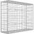 Cos gabion pentru pietre SONGMICS, otel galvanizat, 100x80x30 cm, argintiu