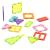 Set construcție magnetic educativ pentru copii, 48 piese multicolore