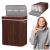 Cos de rufe cu capac, 3 compartimente si sac detasabil, 100L, maro
