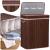 Cos de rufe cu capac, 3 compartimente si sac detasabil, 100L, maro