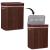 Cos de rufe cu capac, 3 compartimente si sac detasabil, 100L, maro