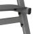 Set 4 scaune de gradina cu brate, cadru din otel si textilene, gri