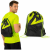 Sac sport tip rucsac cu snur, 20L, poliester Oxford 210D, negru verde lime