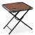 Masă turistică pliabilă pentru camping, cu 2 suporturi pahare, maro, 50x50x50 cm