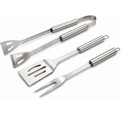Set ustensile pentru gratar din inox, 3 piese, cu husa pentru transport