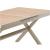 Masa de gradina extensibila din aluminiu cu blat aspect lemn, bej, 180-240 cm