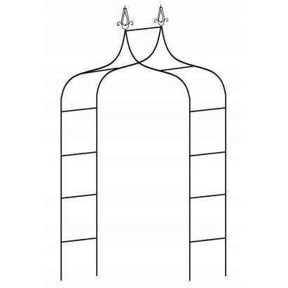 Pergola de gradina metalica pentru plante cataratoare, 150x37x240 cm, negru