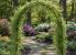 Pergola de gradina pentru plante cataratoare, otel verde, 140x38x240 cm