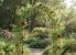 Pergola de gradina pentru plante cataratoare, otel verde, 140x38x240 cm