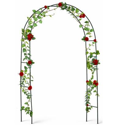 Pergola de gradina pentru plante cataratoare, otel verde, 140x38x240 cm