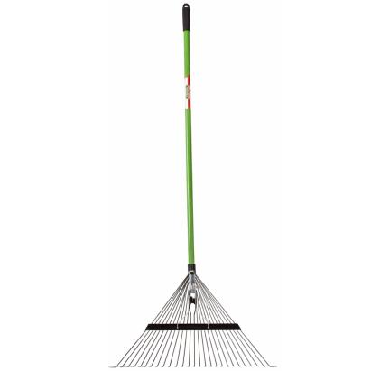 Greblă de grădină pentru frunze, reglabilă, cu mâner fibră de sticlă 150 cm