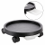 Suport ghiveci cu roti si tava pentru apa, plastic, 40 cm, negru