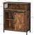 Comodă VASAGLE cu ușă glisantă tip hambar, 70x30x80 cm, maro rustic