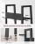 Biblioteca tip scara VASAGLE cu 5 rafturi, design industrial, negru