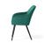 Set 6 scaune Florence tapitate cu velur verde smarald, picioare metalice