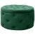 Taburet rotund Alia cu spatiu de depozitare, velur verde smarald, 55x30 cm