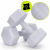 Set gantere hex 2x3 kg pentru fitness acasa, invelis PP, gri