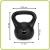 Kettlebell 8 kg cu invelis ABS rezistent si maner ergonomic, negru