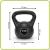 Kettlebell 4 kg din ABS rezistent, cu maner ergonomic, negru