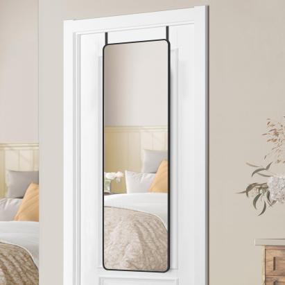 Oglindă mare de perete sau ușă SONGMICS, 120x40 cm, neagră