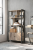 Bibliotecă VASAGLE cu 4 rafturi și dulap 2 uși, stil industrial, stejar