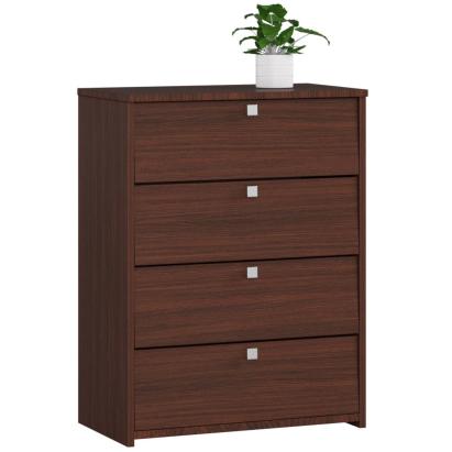 Dulap de pantofi RUBIN 4 niveluri cu usi rabatabile, maro wenge