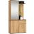 Set hol Entro cu oglinda si pantofar, 95x35x183 cm, stejar craft