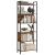 Biblioteca VASAGLE cu 6 rafturi, stil industrial, maro rustic, 128x24x187 cm