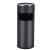 Cos de gunoi cu scrumiera SONGMICS pentru exterior, inox, 12,3 L, negru
