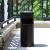 Cos de gunoi cu scrumiera SONGMICS pentru exterior, inox, 12,3 L, negru