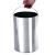 Cos de gunoi cu scrumiera SONGMICS pentru exterior, inox, 12,3 L, negru