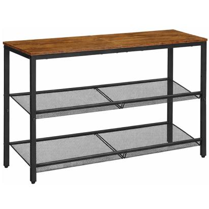 Etajera pentru pantofi VASAGLE cu 3 niveluri si blat, stil industrial