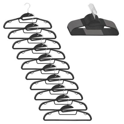 Set 20 umerase antiderapante pentru haine, 41 cm, cu carlig rotativ