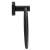 Suport prosop tip inel din inox negru mat, montaj pe perete, 17 cm